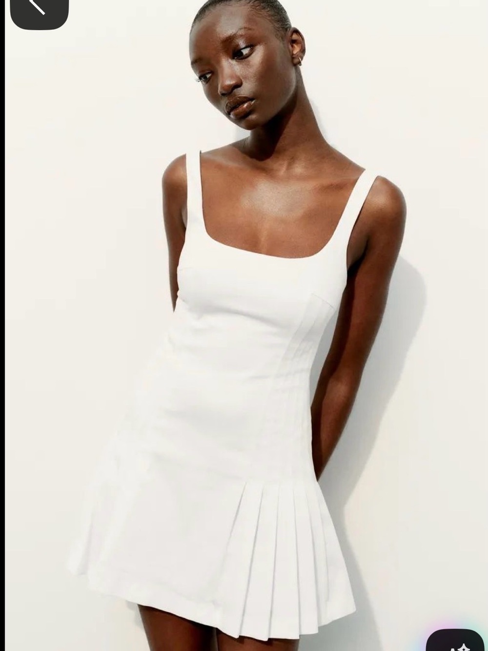 Zara Pleated Mini Dress
